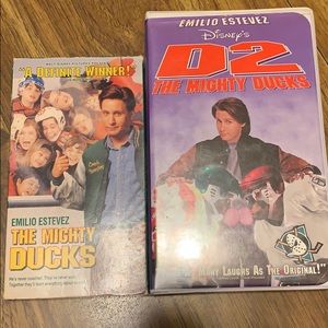 The Mighty Ducks 1&2 VHS Movie Set